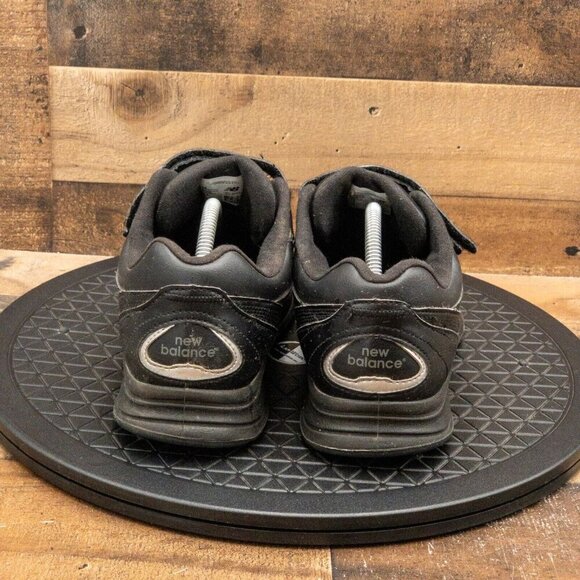 NEW BALANCE 576 HOOK AND LOOP MENS ATHLETIC SHOES BLACK LEATHER LOW SIZE 9.5EEEE - Picture 7 of 9